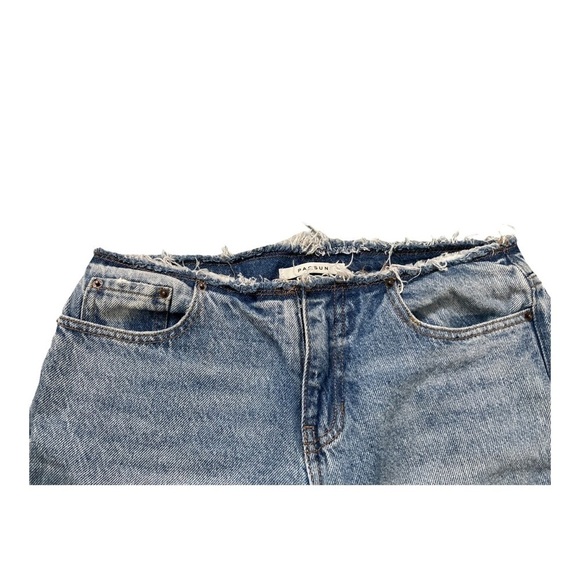 PacSun 90’s low rise distressed raw hem straight leg jeans - Picture 7 of 13